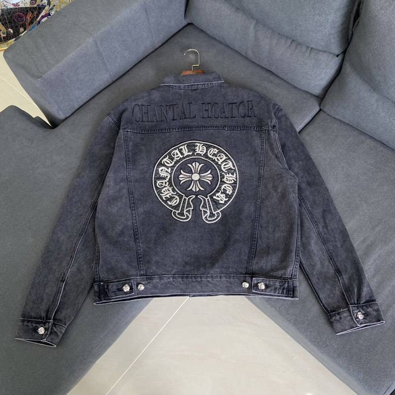 Hard to find! SALE! CHROME HEARTS CH denim jacket replica Kul68745