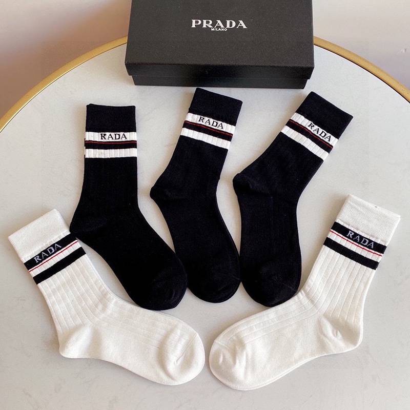 Rare and stylish? Fake Prada socks, set of 5 pairs, bam63217