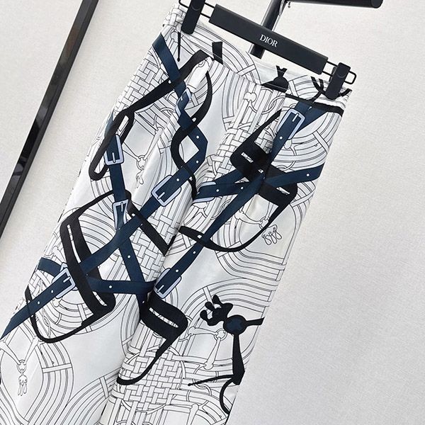 Attention ★ Hermes Mors a Jouets Detoure silk pants erg84836