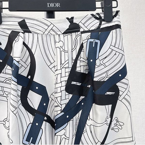 Attention ★ Hermes Mors a Jouets Detoure silk pants erg84836