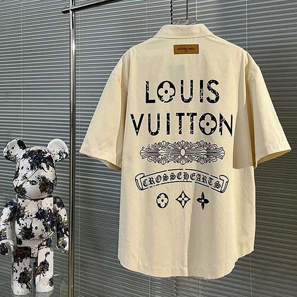 Popular collaboration! Louis Vuitton Chrome Hearts shirt replica vur50933