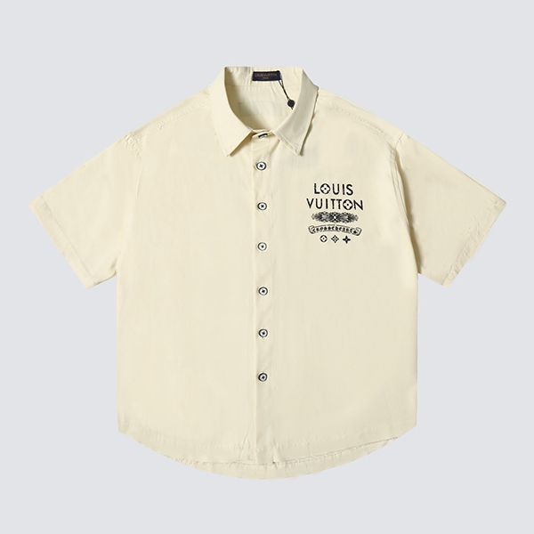 Popular collaboration! Louis Vuitton Chrome Hearts shirt replica vur50933