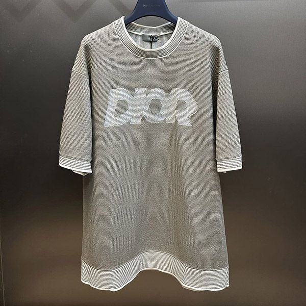 Dior Logo Tramart Knit T-shirt dev98594 Dior Logo Tramart Knit T-shirt dev98594