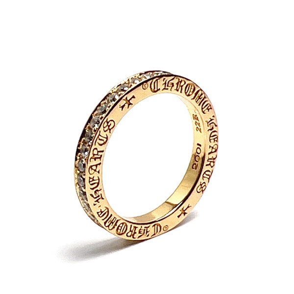 ★Chrome Hearts Copy [TFL Band Ring] *◆22K Gold & Diamond Kuh55454