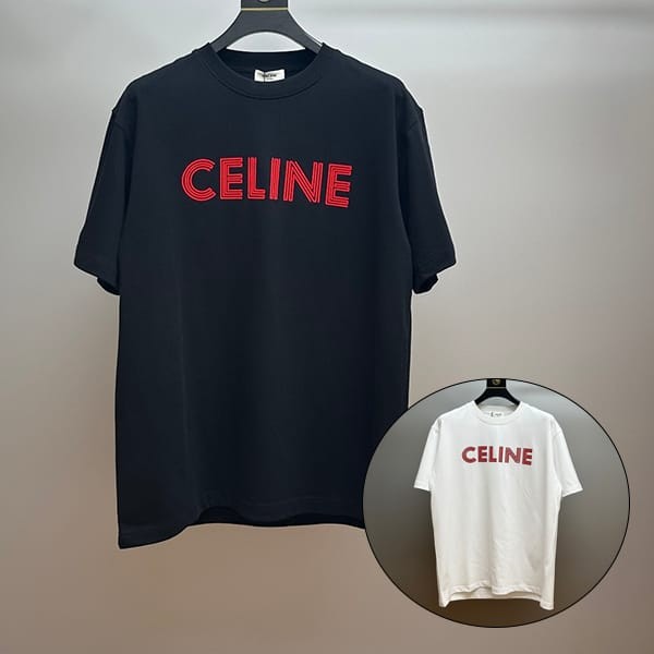 [Very versatile] Celine cotton loose T-shirt replica in 2 colors Cel11051