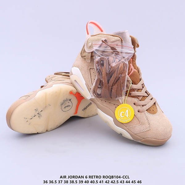 Travis Scott x Nike Air Jordan 6 Replica Retro British Khaki/Sail DH0690200