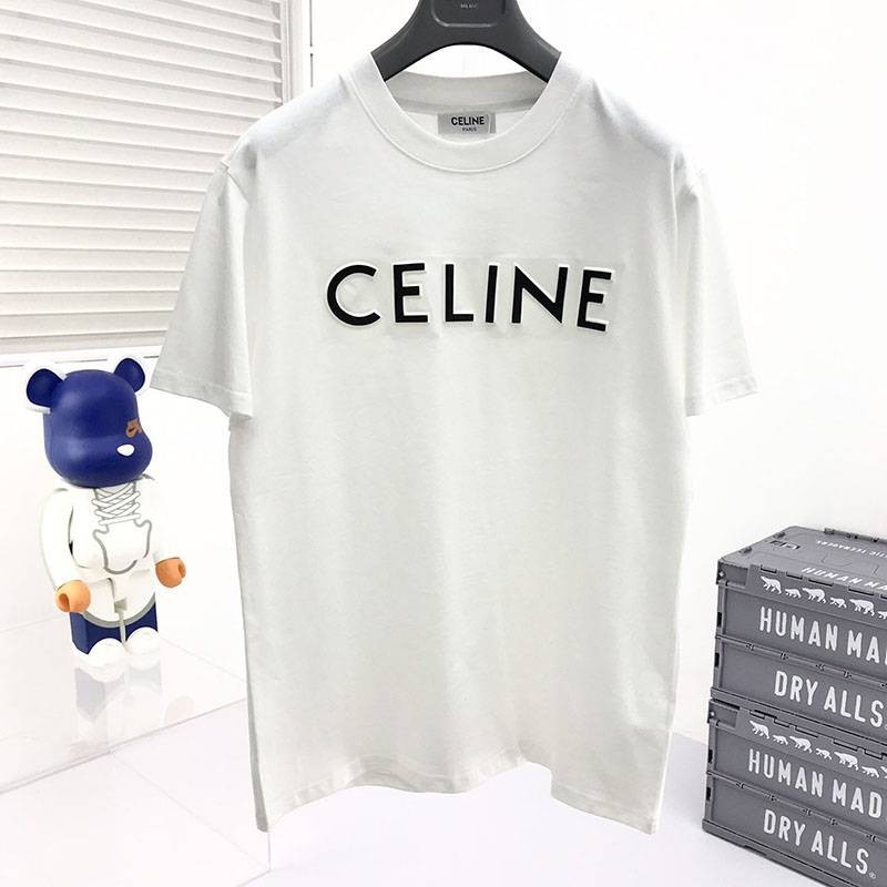 Very popular!! New color Celine loose T-shirt replica cotton white Ced29756