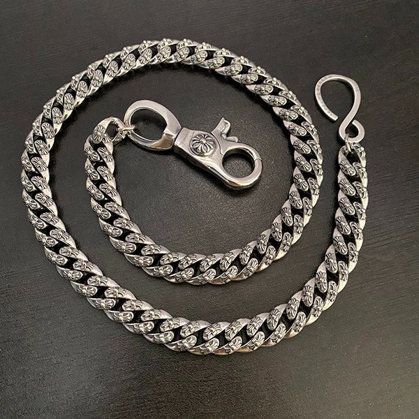 Free shipping CHROME HEARTS wallet chain replica silver 925 Kui47382
