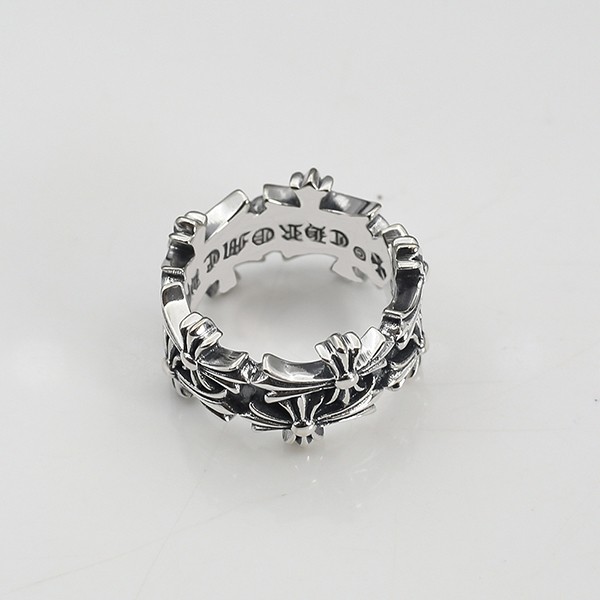 Rare Chrome Hearts Replica Silver 925 Floral Cross Ring Kuh33083