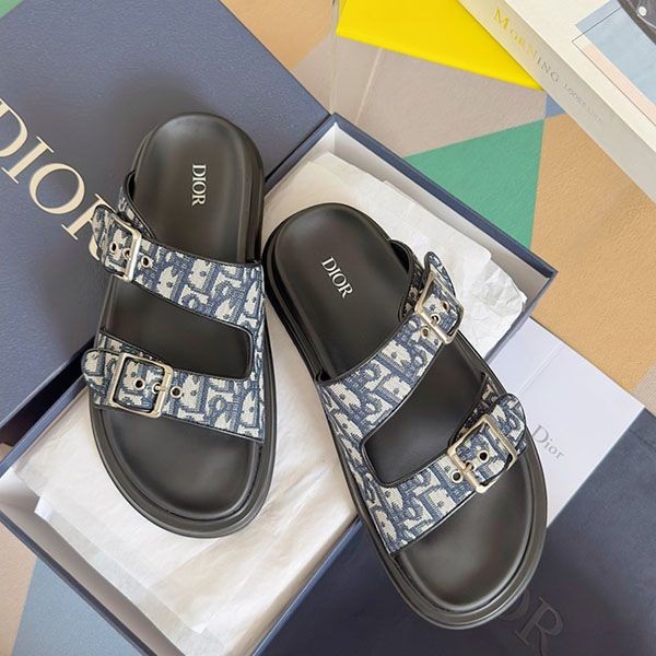 Immediate delivery Dior Oblique Jacquard Replica ALPHA Sandals deq30277