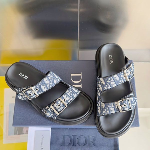 Immediate delivery Dior Oblique Jacquard Replica ALPHA Sandals deq30277