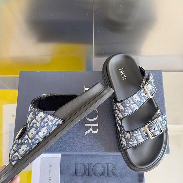 Immediate delivery Dior Oblique Jacquard Replica ALPHA Sandals deq30277