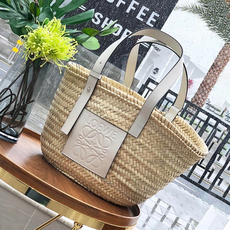 No.1 Popular Loewe Basket Bag Replica Basket Natural/White Limited Edition 32702S92