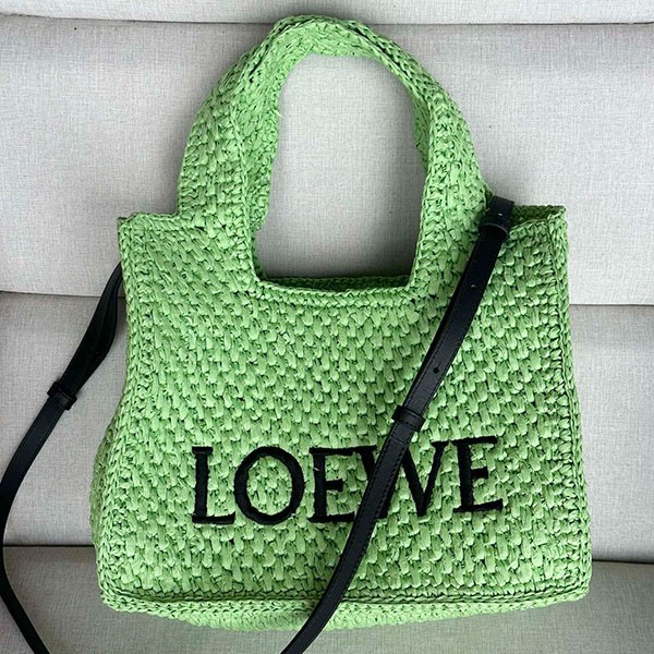 Hard to find Loewe Font Medium Raffia Tote, cheap bag lol91957