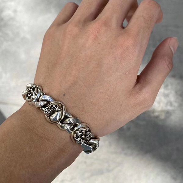 Chrome Hearts 10 CH Plus/Fancy Link Bracelet Kub12254