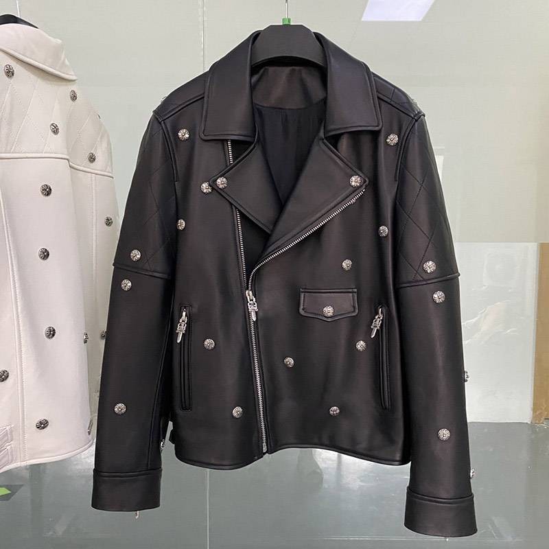 Rare Chrome Hearts JJ DEAN Leather Jacket CH Copy 2 Colors Kug24931