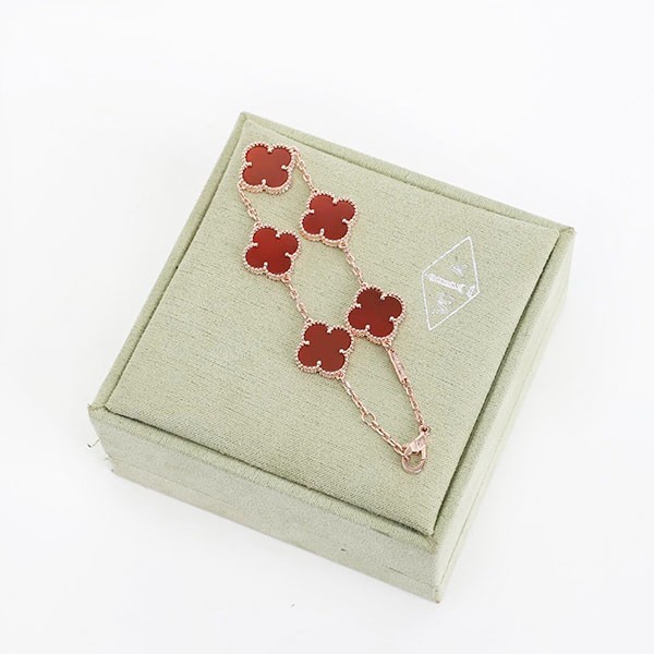 Van Cleef & Arpels Vintage Alhambra Bracelet Replica, 5 Motifs vcard35500