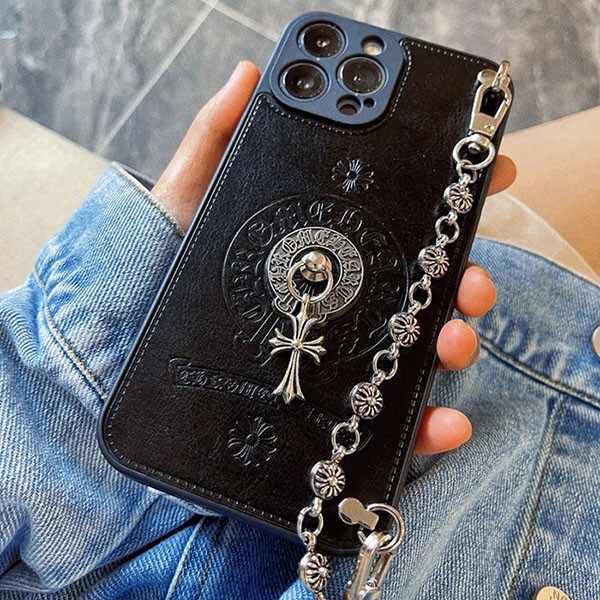 Chrome Hearts iPhone Case Replica CH Cross iPhone Case Chain Kus78254