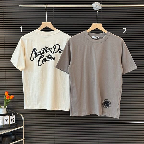Hard to find Dior crew neck cotton T-shirt fake 2 colors dev94398 Hard to find Dior crew neck cotton T-shirt fake 2 colors dev94398