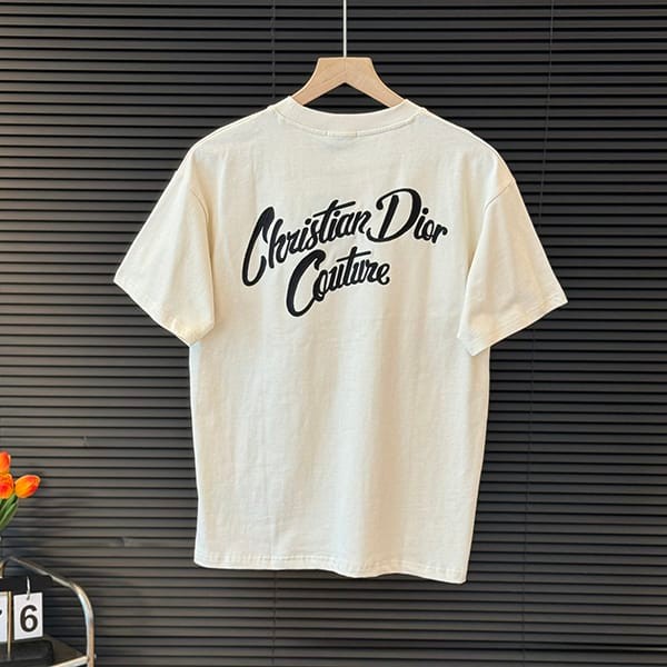 Hard to find Dior crew neck cotton T-shirt fake 2 colors dev94398