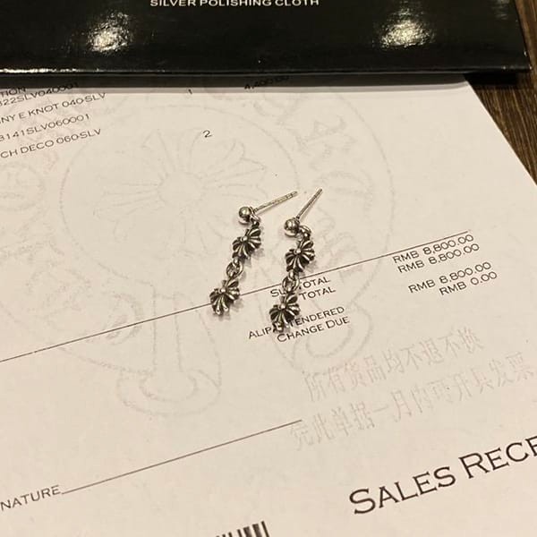 A nice Chrome Hearts 3 CH Plus drop earrings replica Kue05601