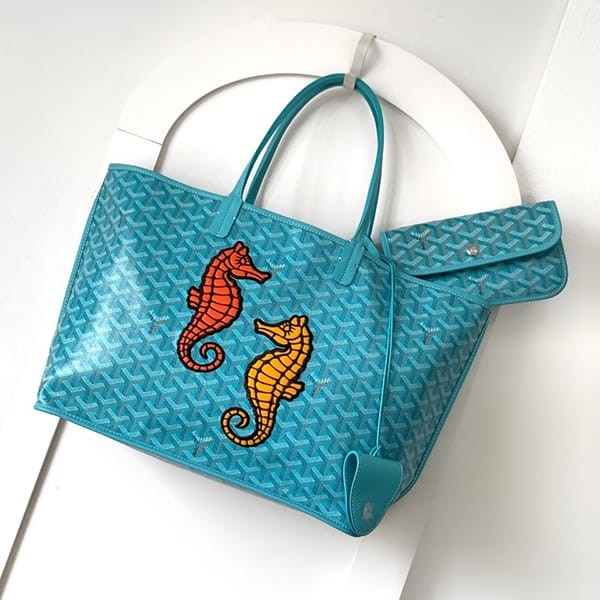 Recommended Goyard Replica Embroidered Ange PM Seahorse Bag Gol82565