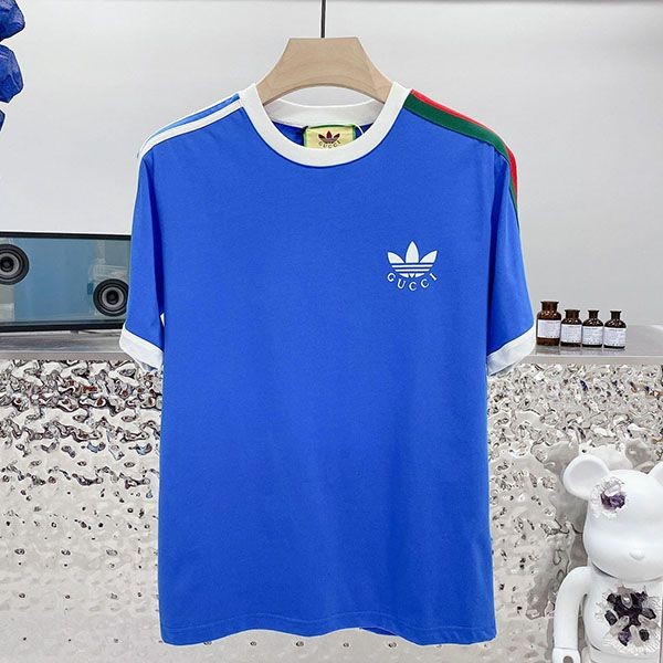 Free shipping "Adidas x Gucci" Trefoil print T-shirt copy guf04497 Free shipping "Adidas x Gucci" Trefoil print T-shirt copy guf04497