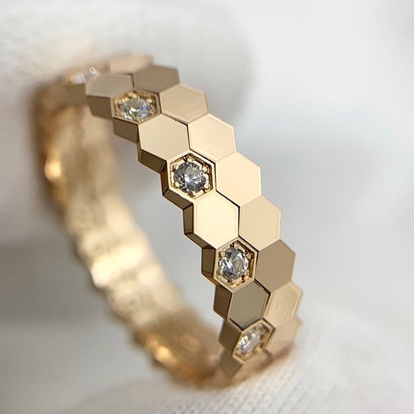 Immediate delivery Chaumet BEE MY LOVE "Bee My Love" collection honeycomb ring copy shh16188 Immediate delivery Chaumet BEE MY LOVE "Bee My Love" collection honeycomb ring copy shh16188