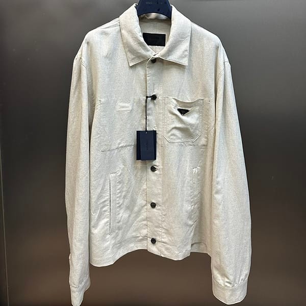 Rare Prada Chambray Blouson Replica Shirt puy37626 Rare Prada Chambray Blouson Replica Shirt puy37626
