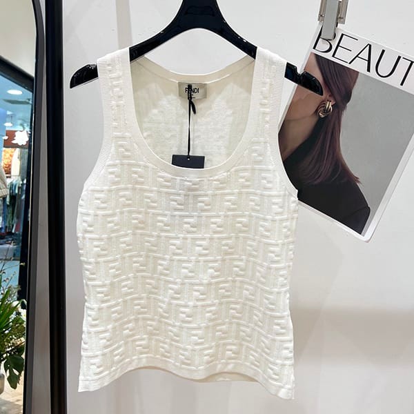 Best Price Fendi Replica FF Logo Embossed Knit Mini Dress fer06865