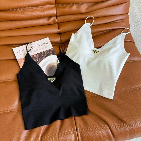 Prada logo satin crepe top replica puz03166 Prada logo satin crepe top replica puz03166