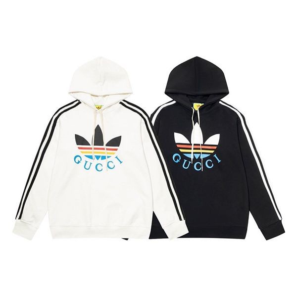 Hard to find Gucci x Adidas replica Trefoil Gucci cotton hoodie in 2 colors guo38991