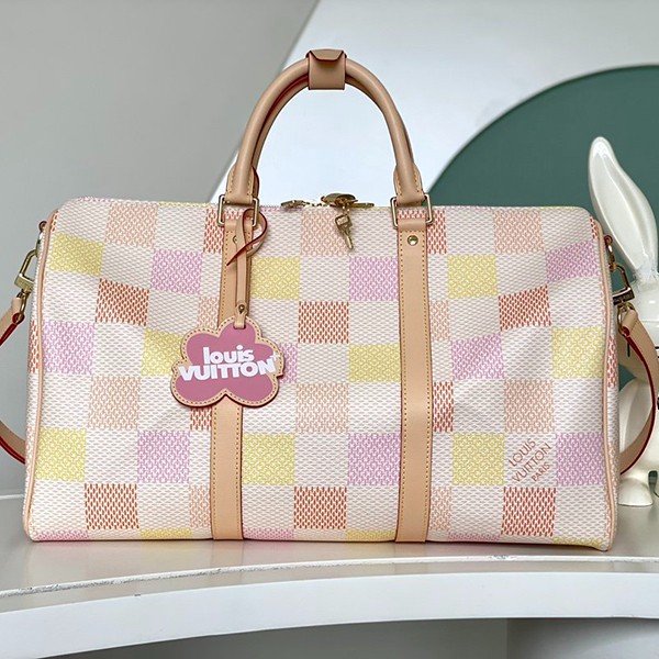 [A cute color that will lift your spirits?]Louis Vuitton Replica Damier Boston Bag N40713