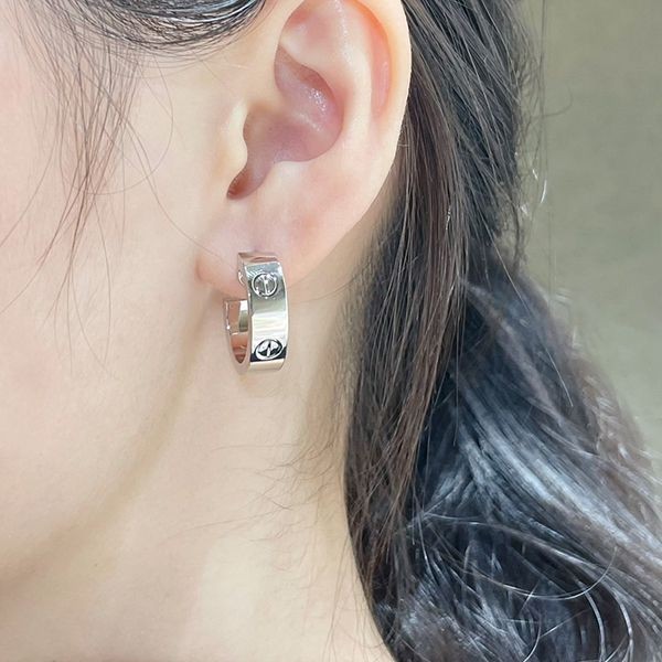 Classic and popular Cartier LOVE earrings, 3 colors, fake kat55762