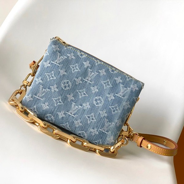 Sky blue denim is stylishLouis Vuitton Coussin BB Replica Denim Monogram Shoulder Bag M11401 Sky blue denim is stylishLouis Vuitton Coussin BB Replica Denim Monogram Shoulder Bag M11401