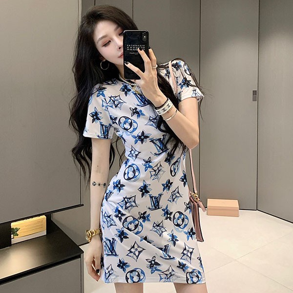 Louis Vuitton 3D Mahina Monogram T-shirt replica dress vuk73728