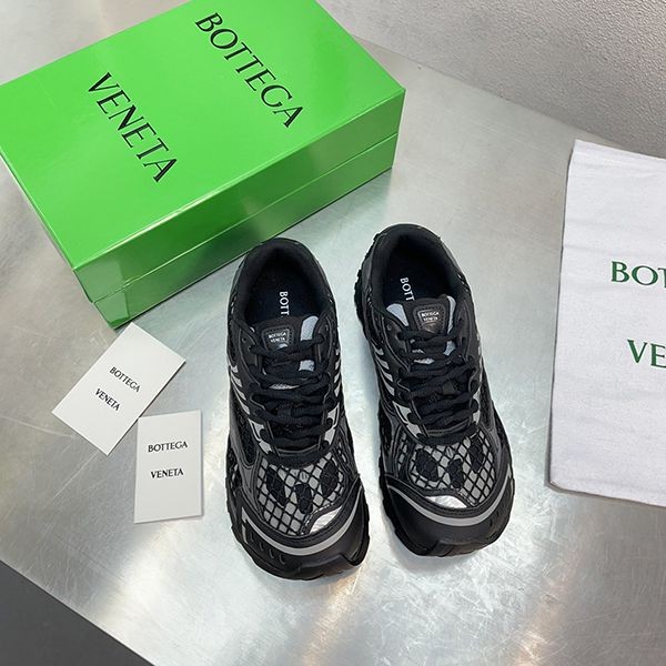 Bottega Veneta Orbit Replica Black Mesh Logo Sneakers BOG41178