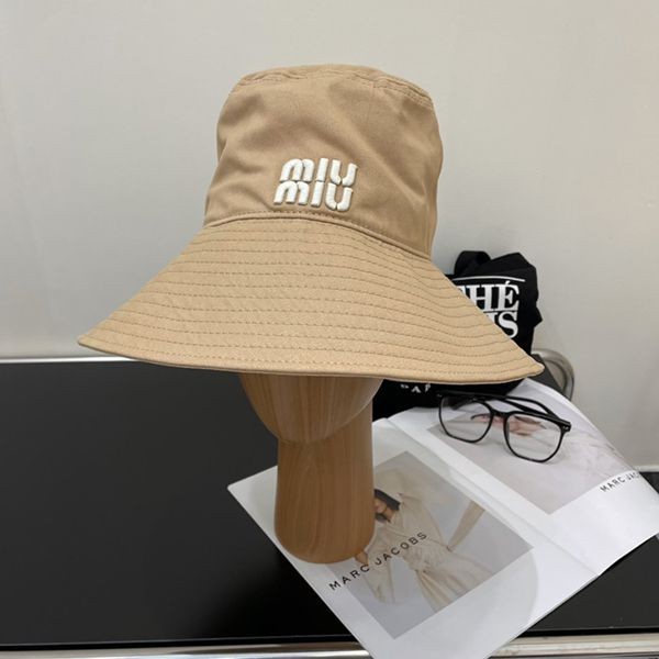 Perfect gift [Women's dream ☆] Miu Miu bucket hat replica embroidered logo drill myp50112