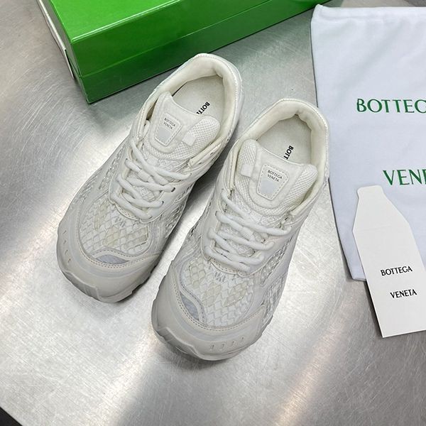 High quality? Bottega Veneta Orbit White Mesh Logo Sneakers Replica bol77518