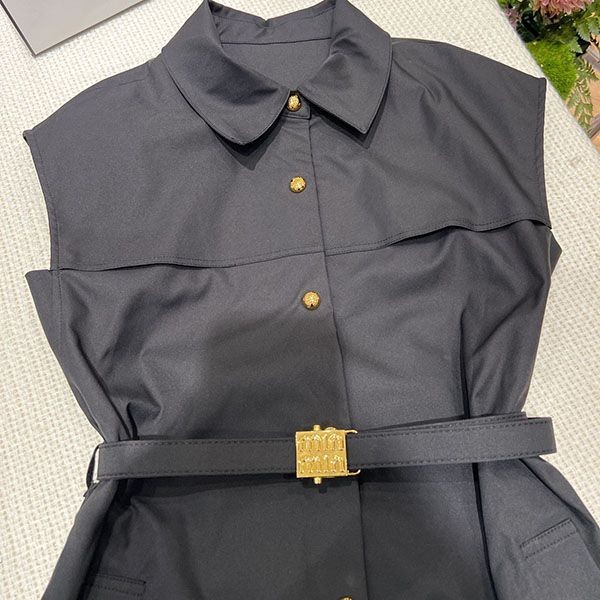 Latest and stylish MIUMIU cotton gabardine short dress mys01970