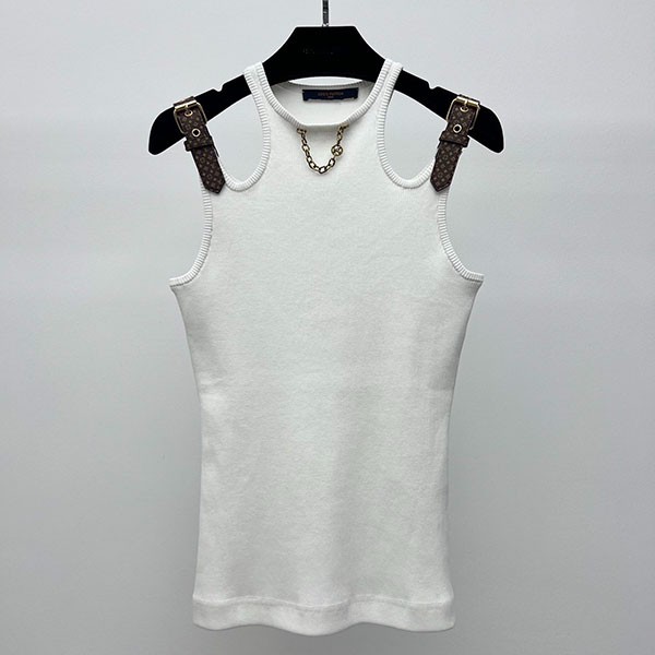 [Monogram shoulder strap?]Louis Vuitton eyelet tab tank top copy 1afkp5