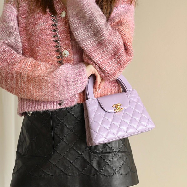 [High presence] Chanel Kelly bag copy 2way purple shy49527