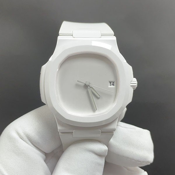Patek Philippe Nautilus Ceramic Watch Replica Aet Remould White Space 5711 Full