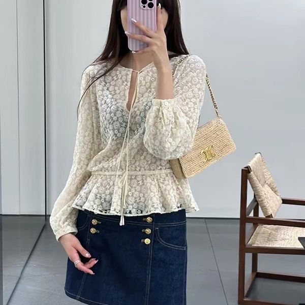 Extremely eye-catching! Celine embroidered tulle top replica Ceg13196 Extremely eye-catching! Celine embroidered tulle top replica Ceg13196