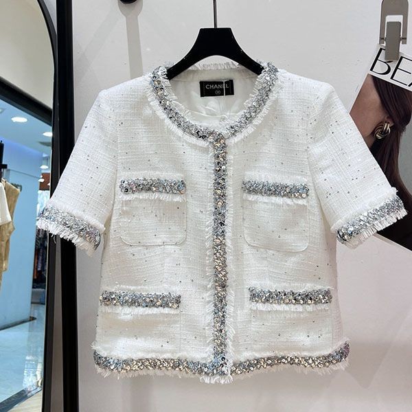 Luxury brand Chanel cardigan logo fake sht02240