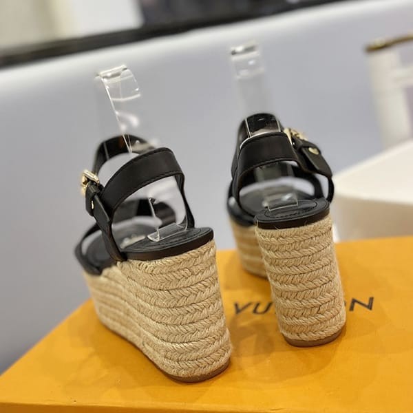 Super low price!Louis Vuitton replica sandals Monogram calf leather vuv24474