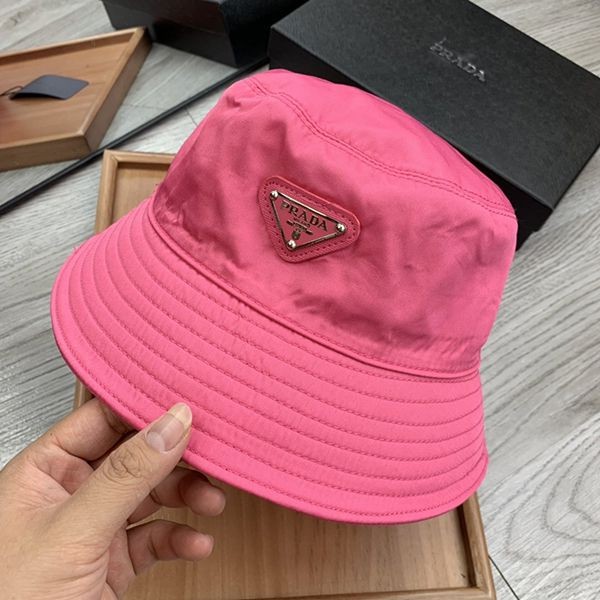 prada nylon bucket hat replica logo plate pue72635