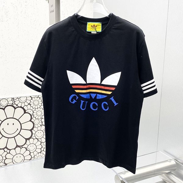 Rare Adidas Gucci Replica Cotton Jersey T-Shirt Short Sleeve guc47736 Rare Adidas Gucci Replica Cotton Jersey T-Shirt Short Sleeve guc47736