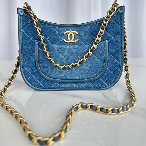 Express Shipping Chanel Replica Hobo Bag Blue Washed Denim SHV87069 Express Shipping Chanel Replica Hobo Bag Blue Washed Denim SHV87069