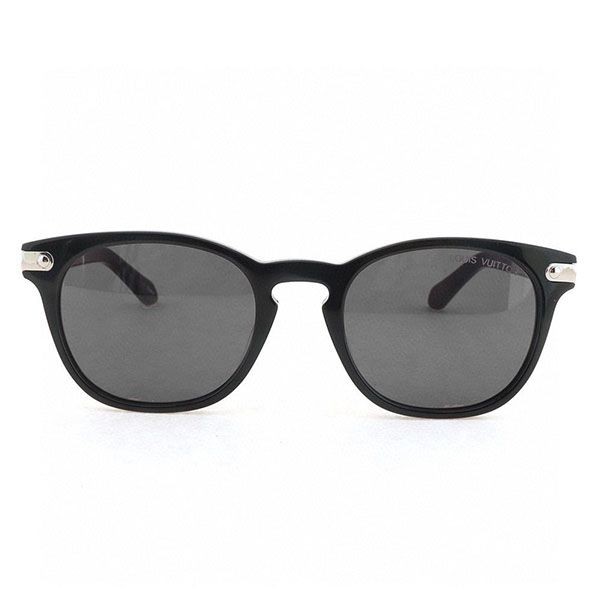 Louis Vuitton sunglasses replica "Round" black metal logo vuo53356
